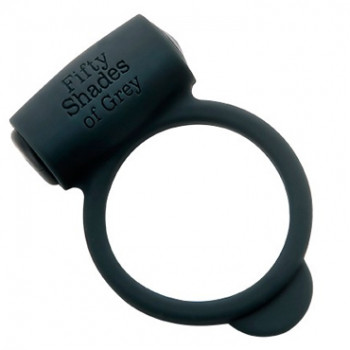 Темно-серое эрекционное кольцо Vibrating Love Ring с вибрацией