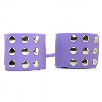 Сиреневые наручники из силикона Silicone Cuffs