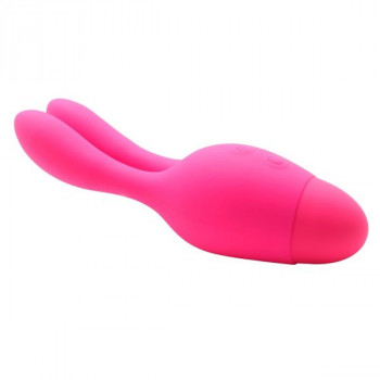 Розовый вибратор Indulgence Dream Bunny - 15 см.