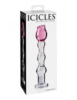 Стеклянный фаллоимитатор Icicles № 12 - 19,7 см.