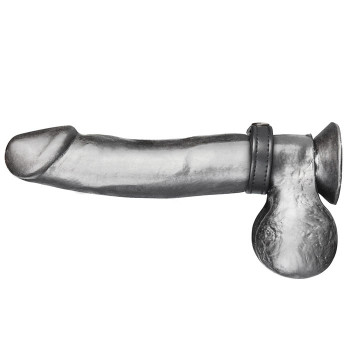 Кольцо на пенис из искусственной кожи на клепках Snap Cock Ring
